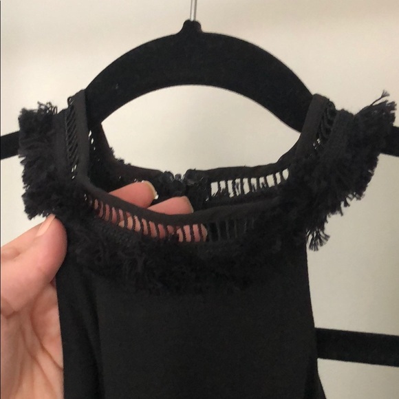 Lulus Skyline Views Black Fringe Halter Dress - Picture 4 of 8